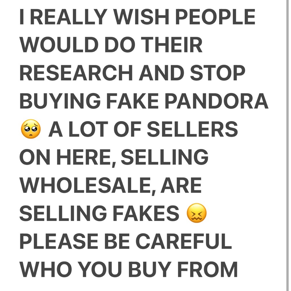Please stop supporting sellers selling fake pandora 💔